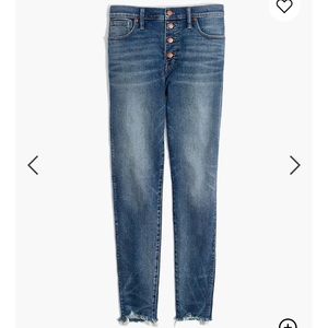 Madewell 10” High Rise Skinny Jeans 28 Tall